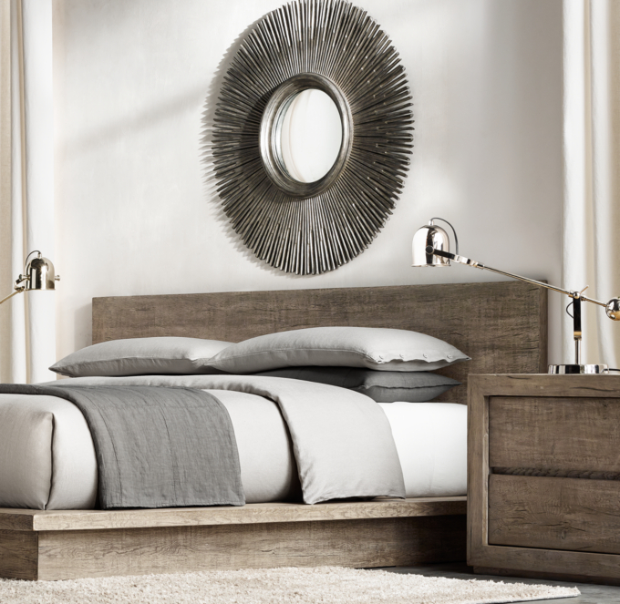 Reclaimed Russian Oak Platform Bed