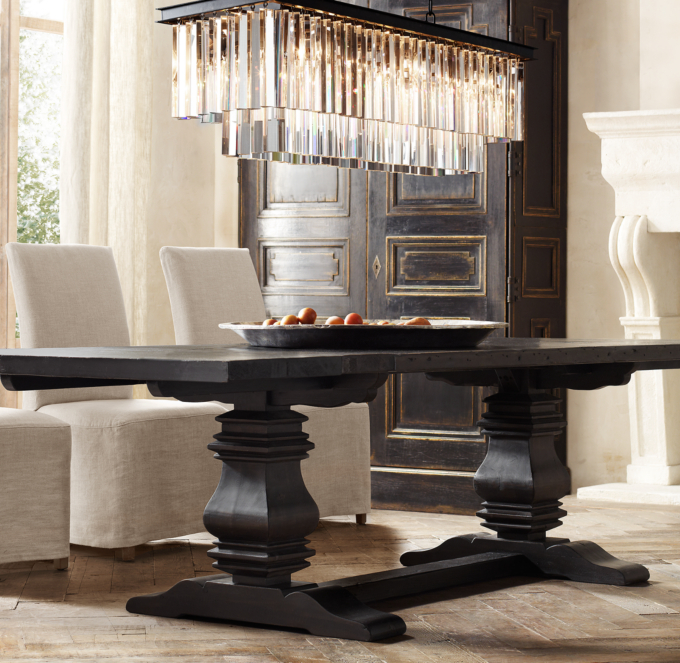 Restoration hardware salvaged wood trestle table discount