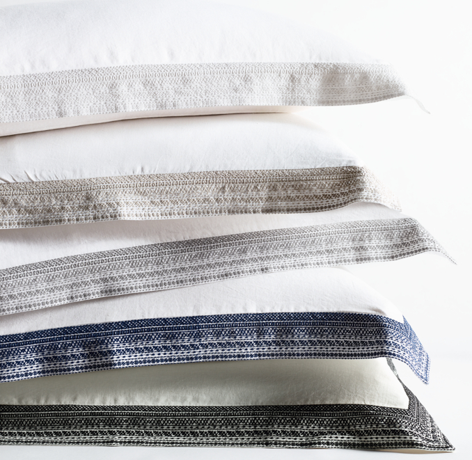 Milou Embroidered Linen Sheet Set