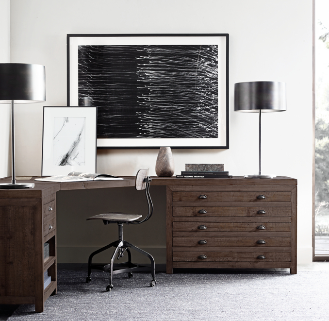 Printmaker's Modular Customizable Desk System | RH