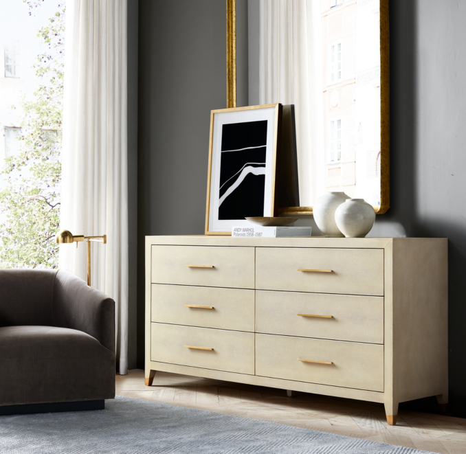 Graydon Shagreen 6drawer Dresser
