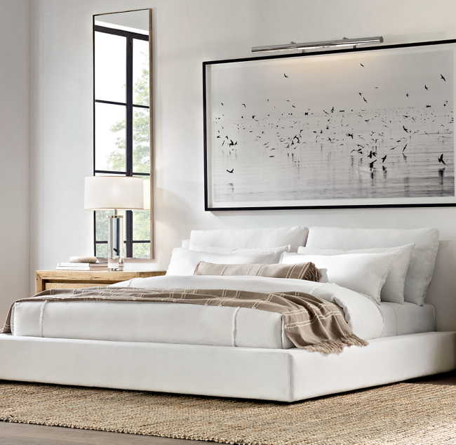 Cloud Slipcovered Platform Bed