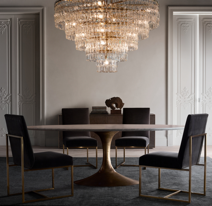 Restoration hardware chandeliers dining room sales