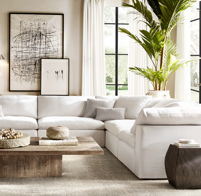 Restoration hardware store cloud modular sofa