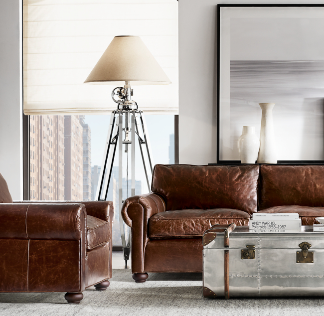 Restoration Hardware, steamer trunk coffee table