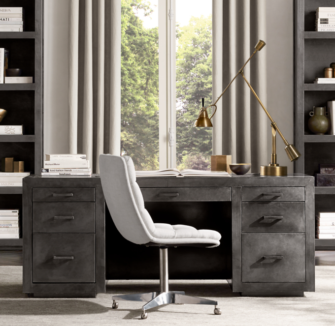 La Salle Metal Wrapped Desk RH TEEN