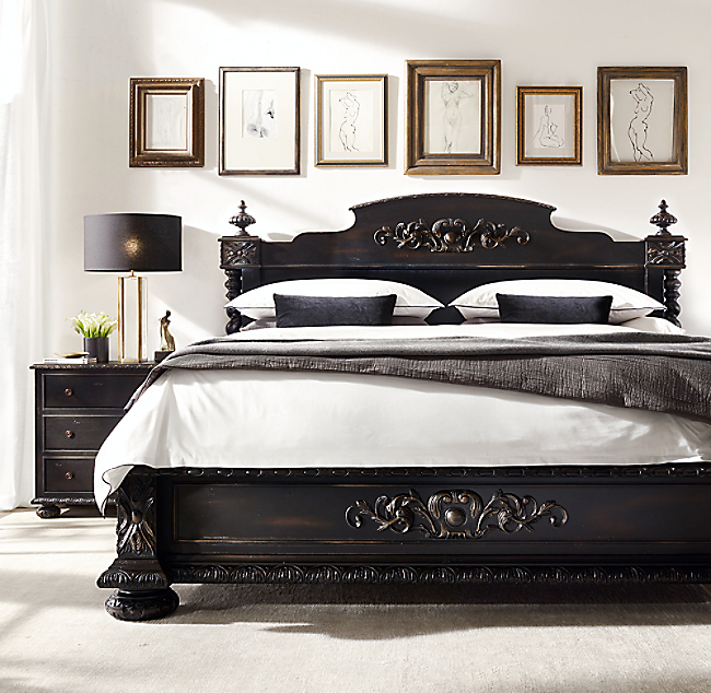 French Empire Panel Bed