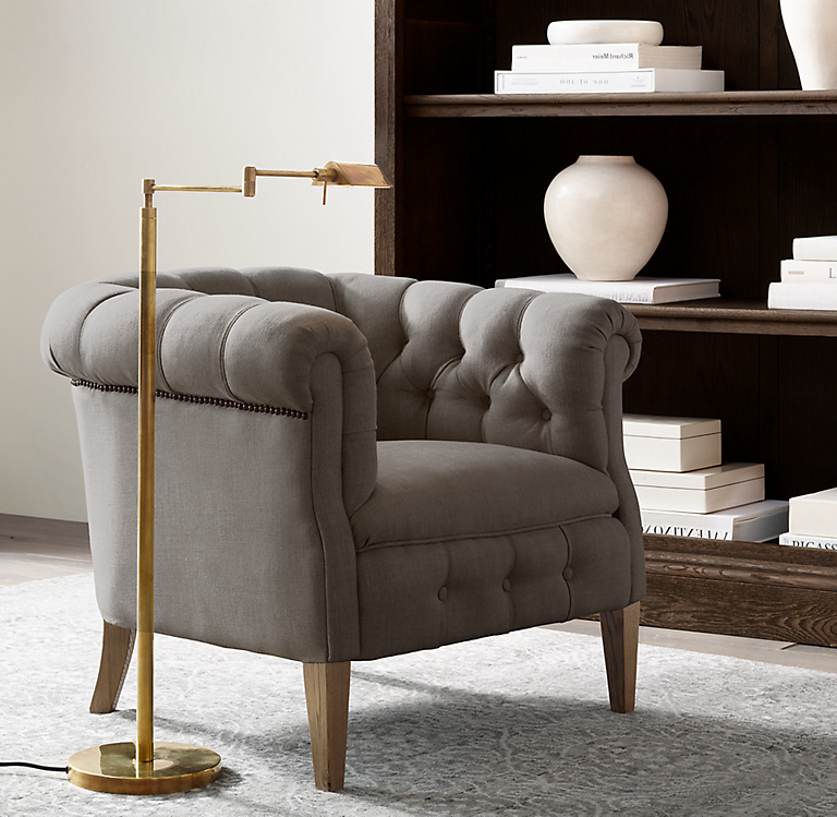 1930s English Tufted Tub Chair | RH 1930s English Tufted Tub Chair | RH