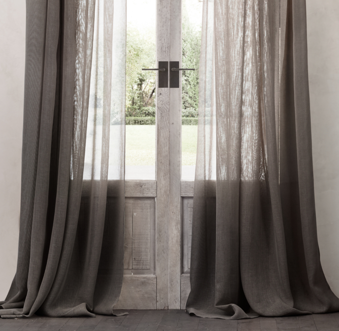 Open Weave Sheer Belgian Linen Drapery