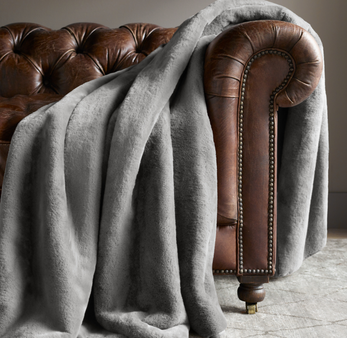 Restoration hardware plush throw sale