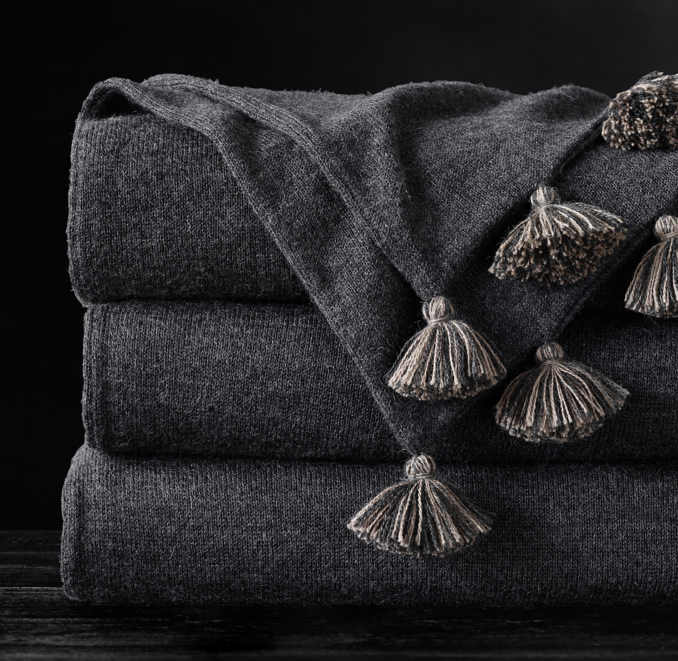 Suri Alpaca PomPom Throw By Alicia Adams