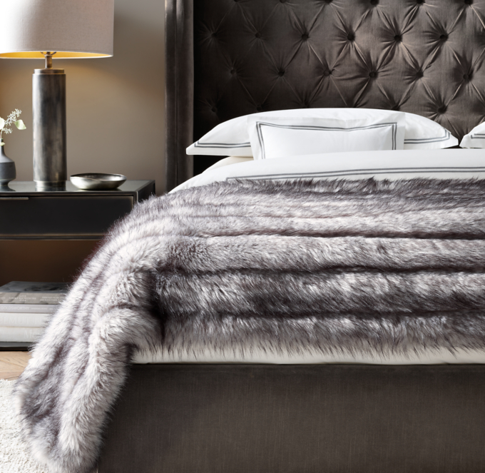 Restoration hardware fur discount throw