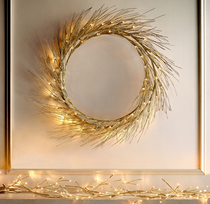 RESTORATION HARDWARE Bark online 24 Inch Starlit Wreath