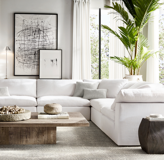 Rh square coffee table discount