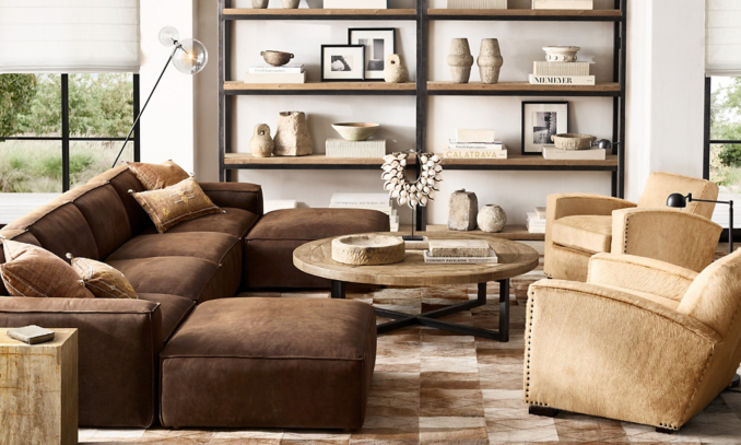 Shop Como Leather Sectional