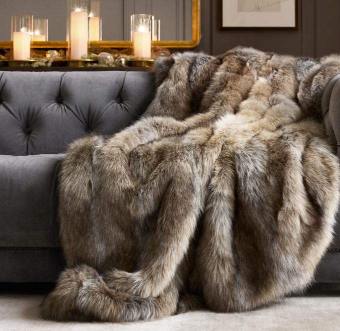 Restoration hardware plush throw sale