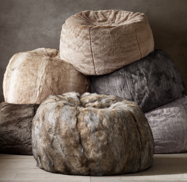 Luxe Faux Fur Bean Bag