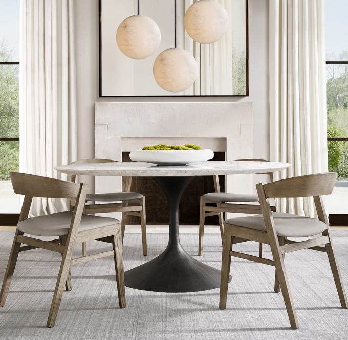 Rh upholstered dining discount chairs