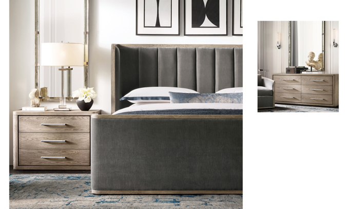 Shop Aston Upholstered Shelter Bed with Footboard