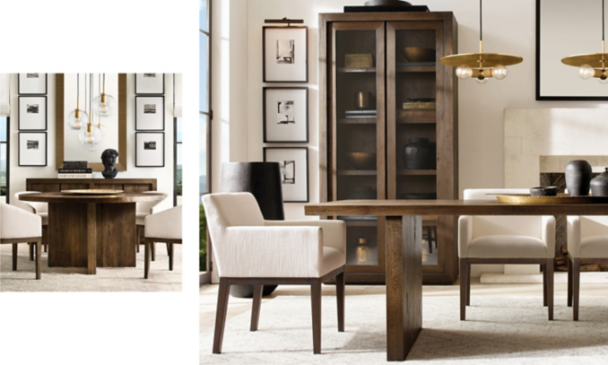 Shop Reclaimed Russian Oak Plank Dining Table - Brown