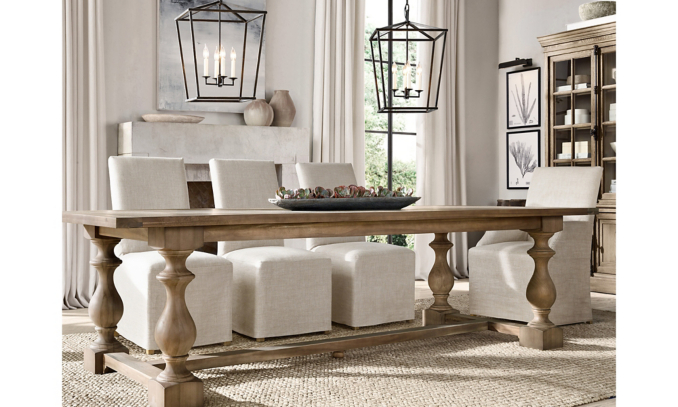 Shop 17th C. Monastery Dining Table - Grey