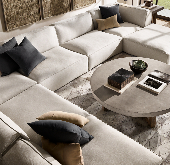 Como Modular U Sofa Sectional RH