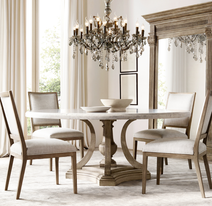 Restoration hardware st james store round dining table