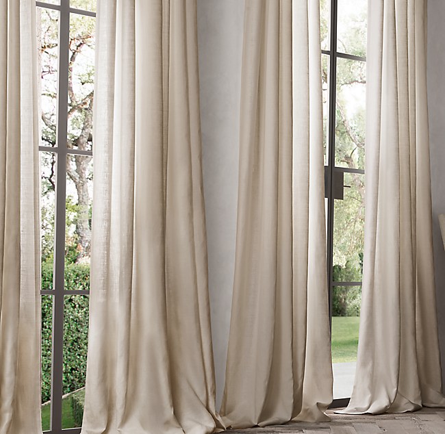 Belgian Opaque Linen Dry, Restoration Hardware Curtains Linen