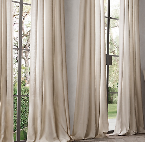 Restoration Hardware RESTORATION HARDWARE LINEN CURTAIN PANEL 50” X 108 Natural Masters Of Linen 