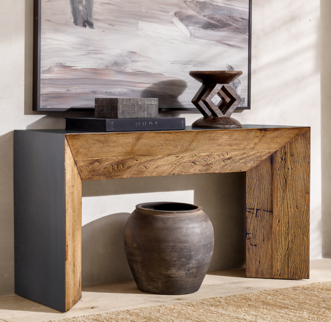 Bolinas Metal Peroba Console Table RH