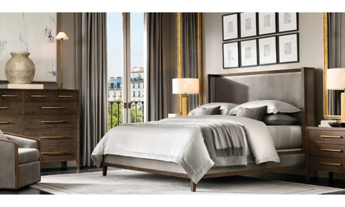 shop French Contemporary Brown Bed
