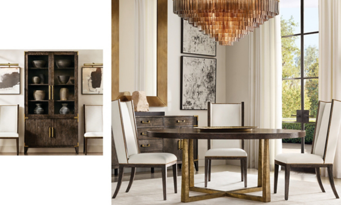 shop T Brace Brown Round Dining