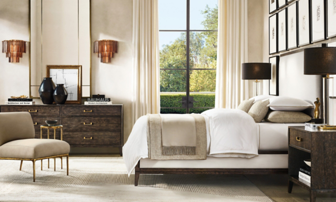 shop Campaign Brown Panel Bed