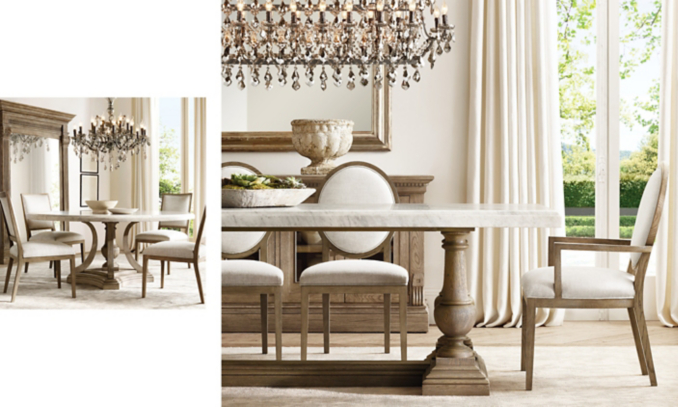 Shop St. James Rectangular Dining Table - Marble/Coffee