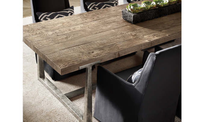 shop Campaign Grey and T Brace Rectangular Dining