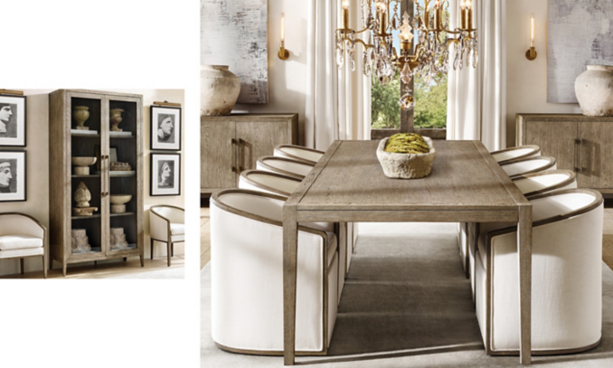 shop French Contemporary Grey Dining
