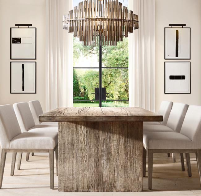 NEW MODERN rectangular dining table in reclaimed wood