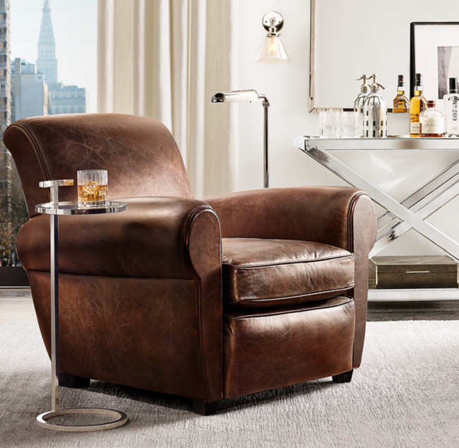 1920s Parisian Leather Club Chair