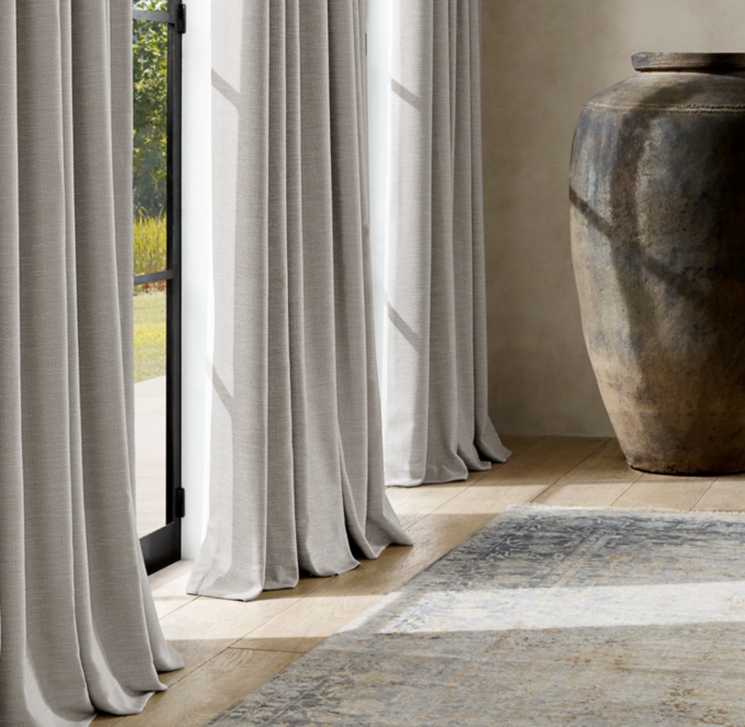 Perennials&#174; Performance Textured Two-Tone Linen Drapery