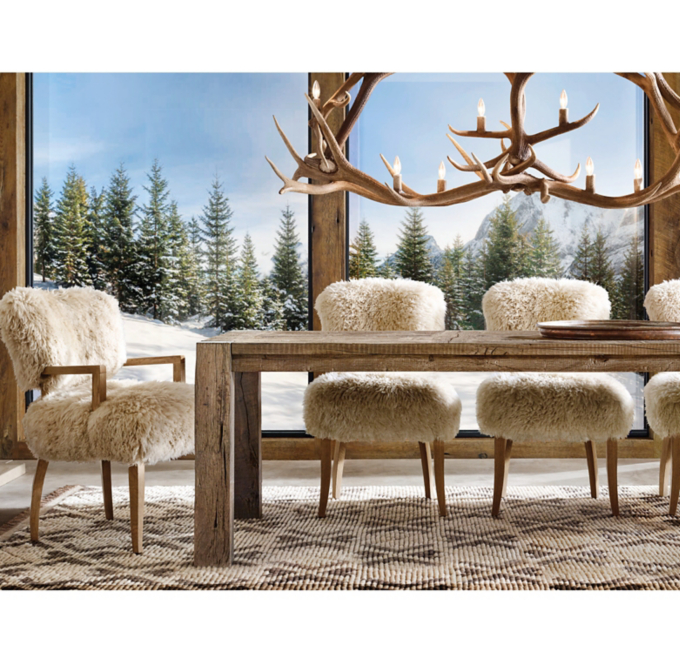 Sheepskin on dining chairs hot sale