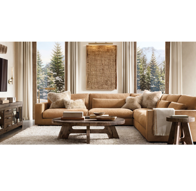 Lugano Modular Sectional Clearance 58, Modular Leather Sofa Sectional