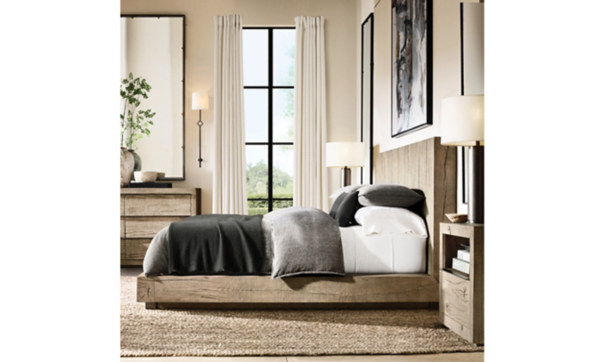 shop Aspen Grey Plank Bed