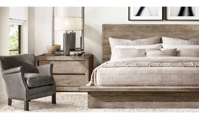 shop Russian Grey Oak Platform Bed