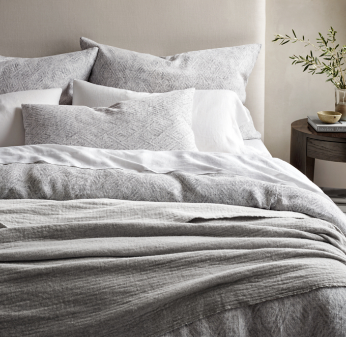 Herringbone Jacquard Linen Bedding Collection