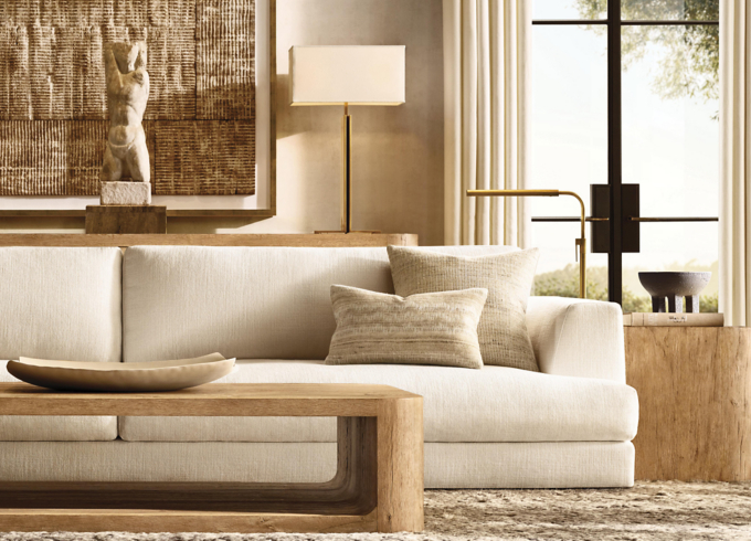 Rh square coffee table discount