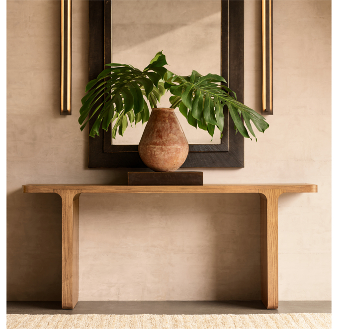 Restoration hardware shop console table