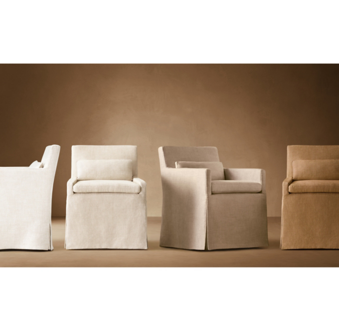 Restoration hardware slipcover online dining chair