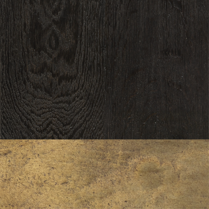 Waxed Black Oak/ Brass 