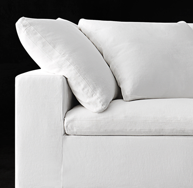 Pillow couch 2024 restoration hardware