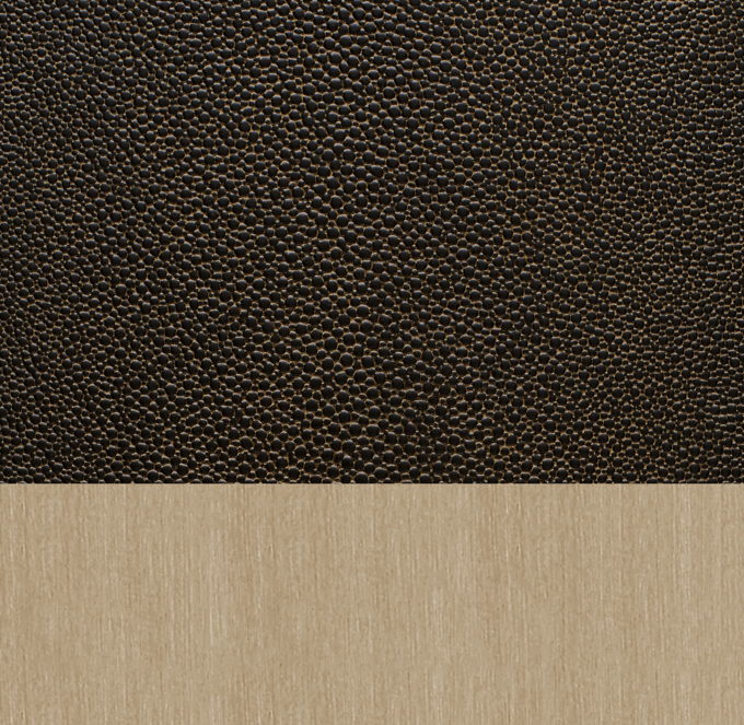 Shown in Cognac Shagreen/Burnished Brass.